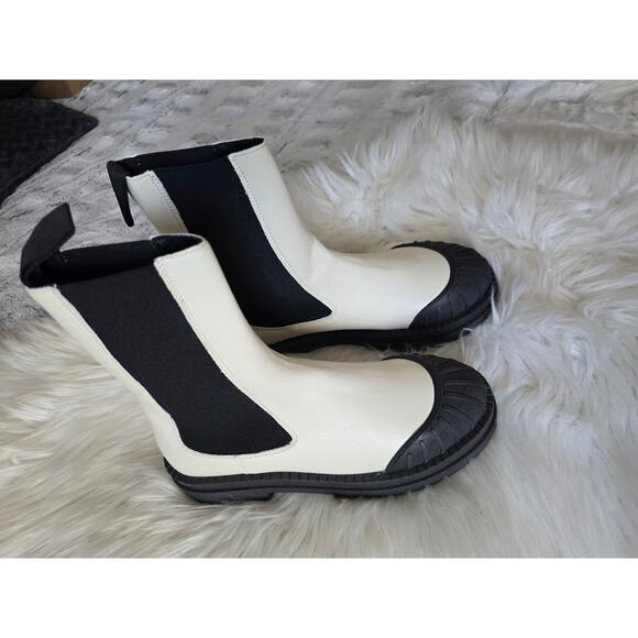 New Anthropologie Maeve Cream Chelsea Boots - New 41 EU (10.5-11.0 US) - Picture 4 of 6
